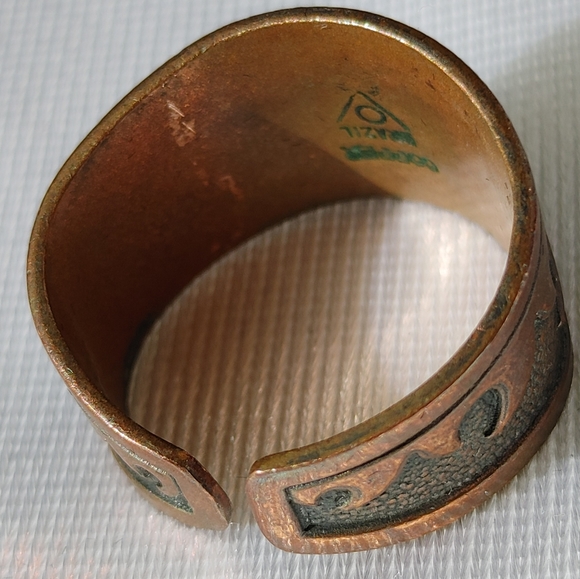 Brazil copper wave cuff ring adjustable large - Picture 4 of 11